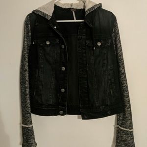 Free People Women's Jean Jacket w/Hood